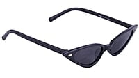 Soigné Female Small Cat Eye Sunglasses.Black Frame.Black Lens with Strings.Black Soigné Female Small Cat Eye Sunglasses.Black Frame.Black Lens with Strings.Black