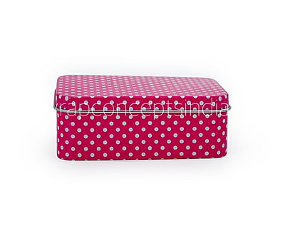 Hot Pink Polka Rectangle Tins (Pack of 6) Hot Pink Polka Rectangle Tins (Pack of 6)