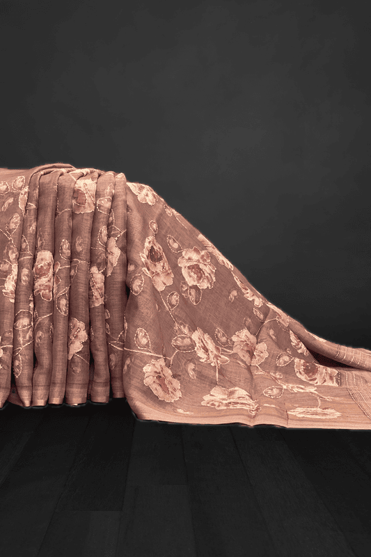 Madavi – The Linen Cotton Saree in Kantha Work 18955