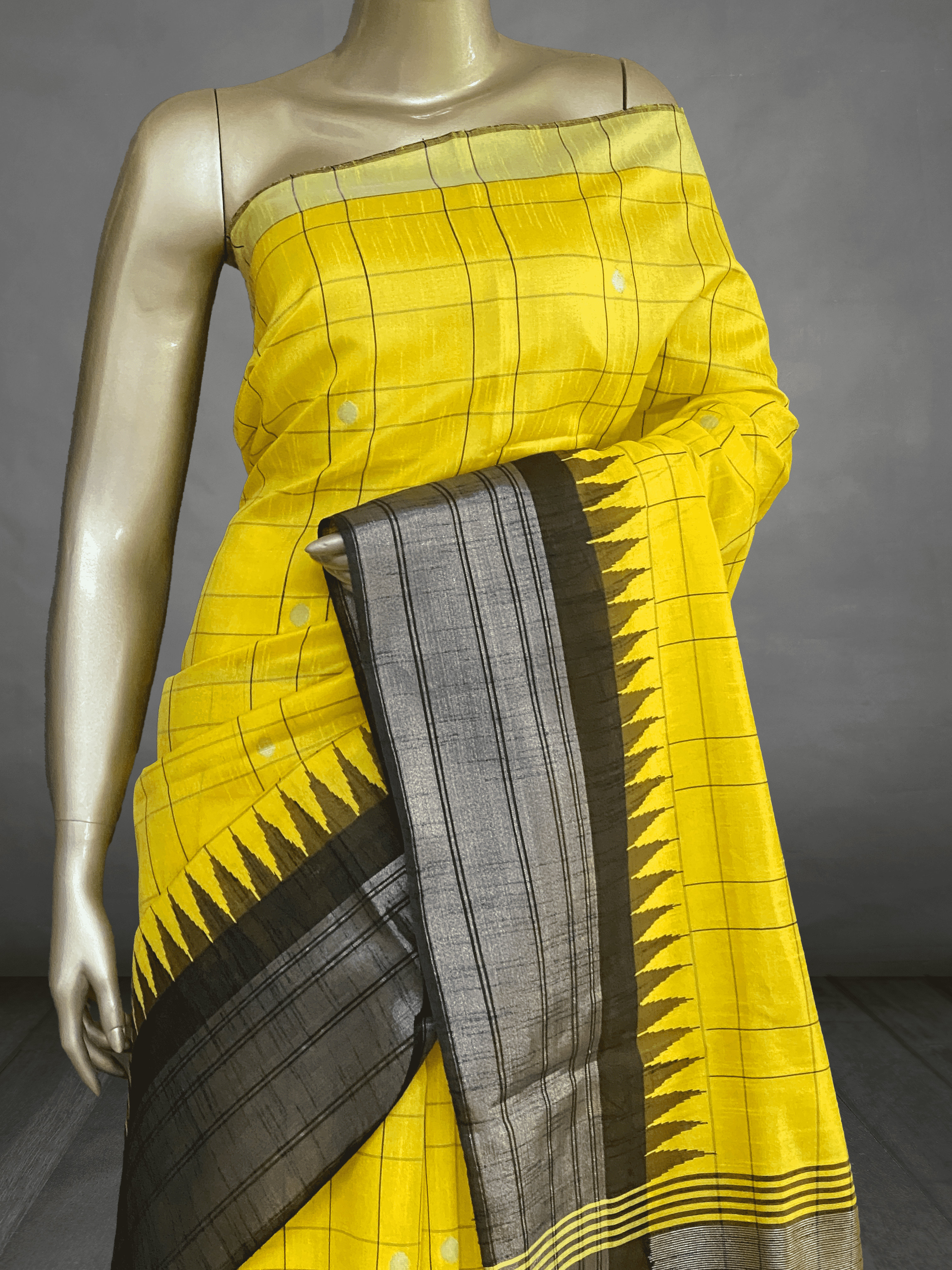 Manasa - The Semi Raw Silk Saree in Temple Border 18901