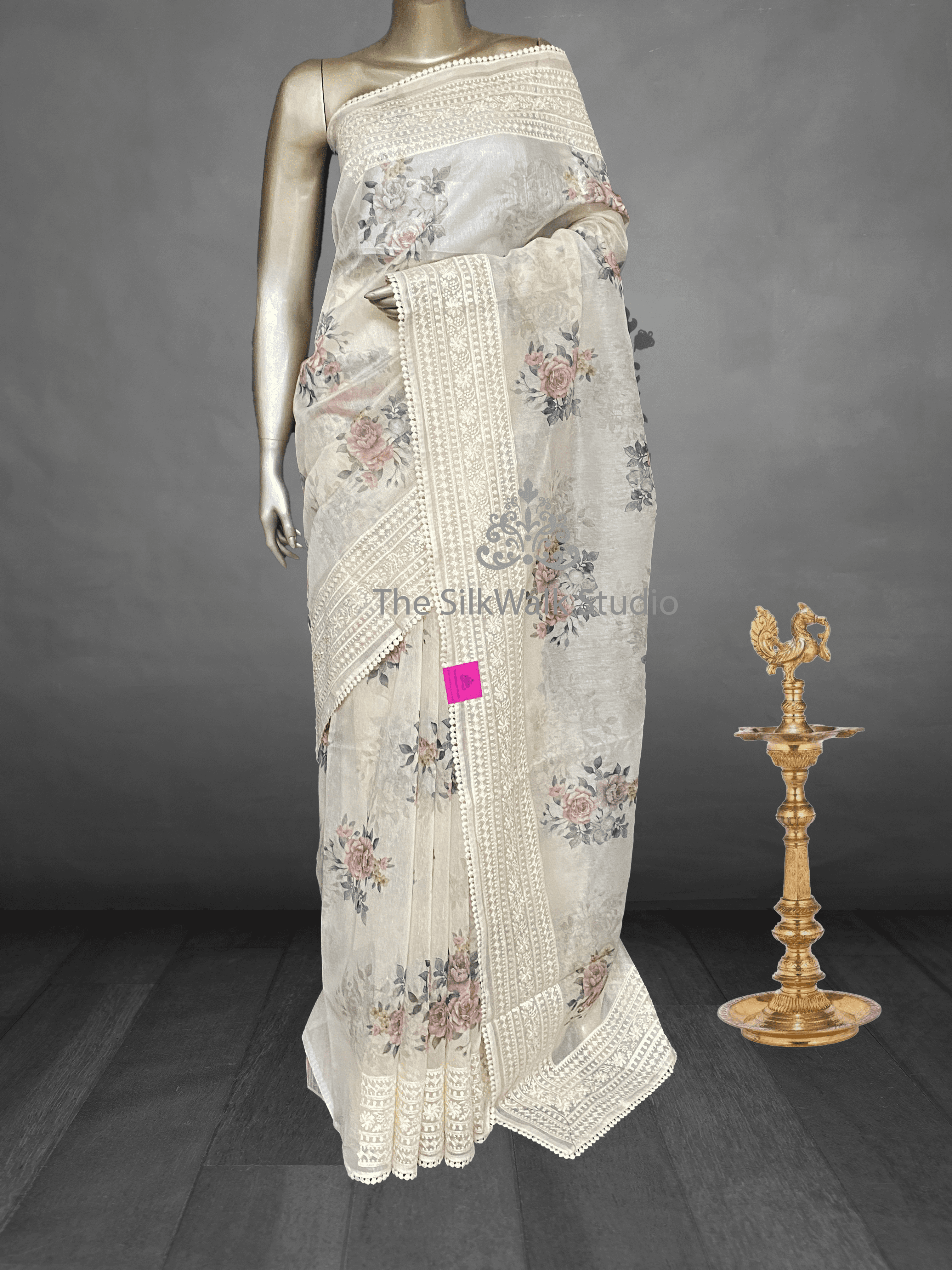 NITARA - THE DIGITAL ROSES FLOWER PRINT SAREES (Design 2) 19399