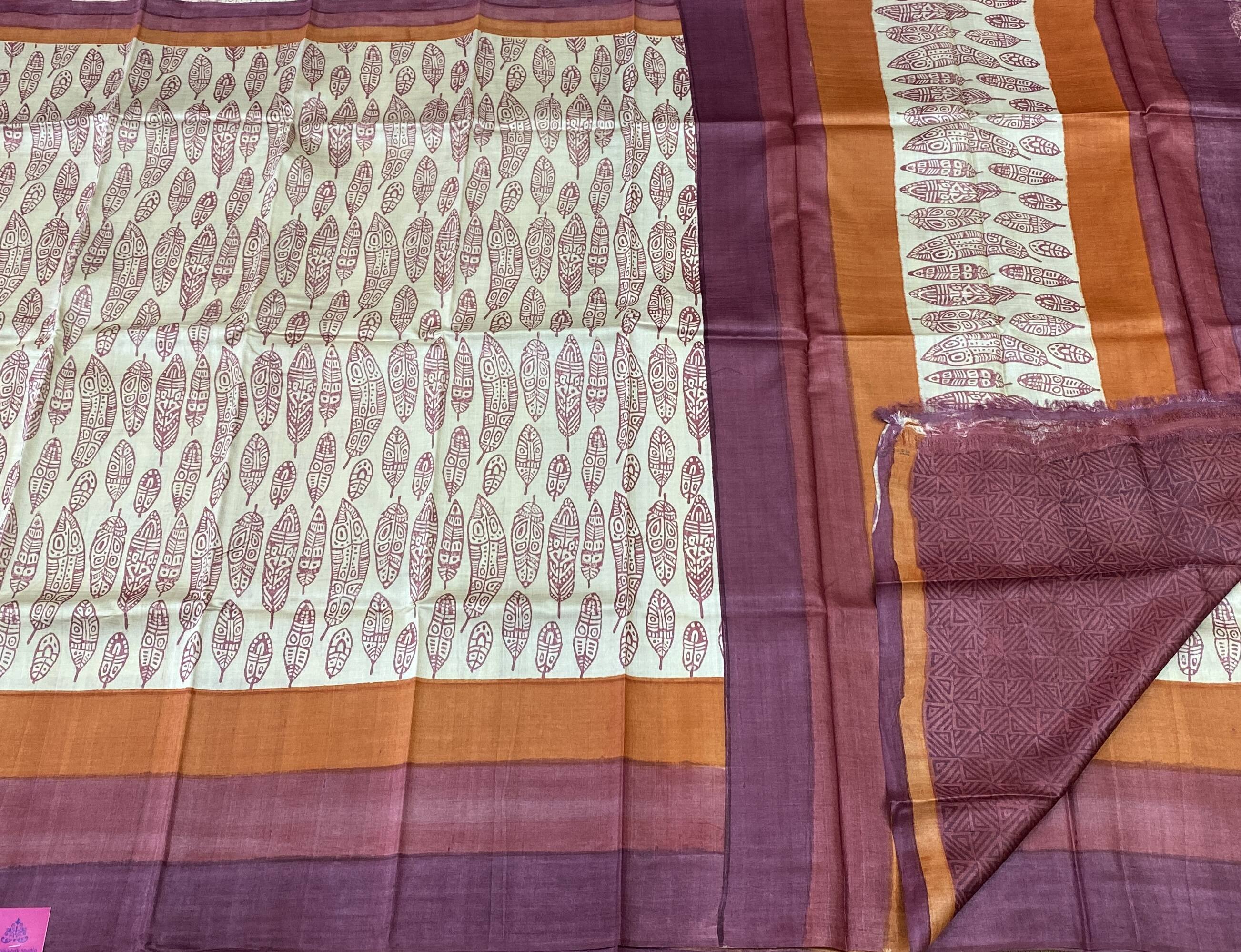 Amrita – Digital Printed Tussar Sarees SWS1 Amrita – Digital Printed Tussar Sarees SWS1