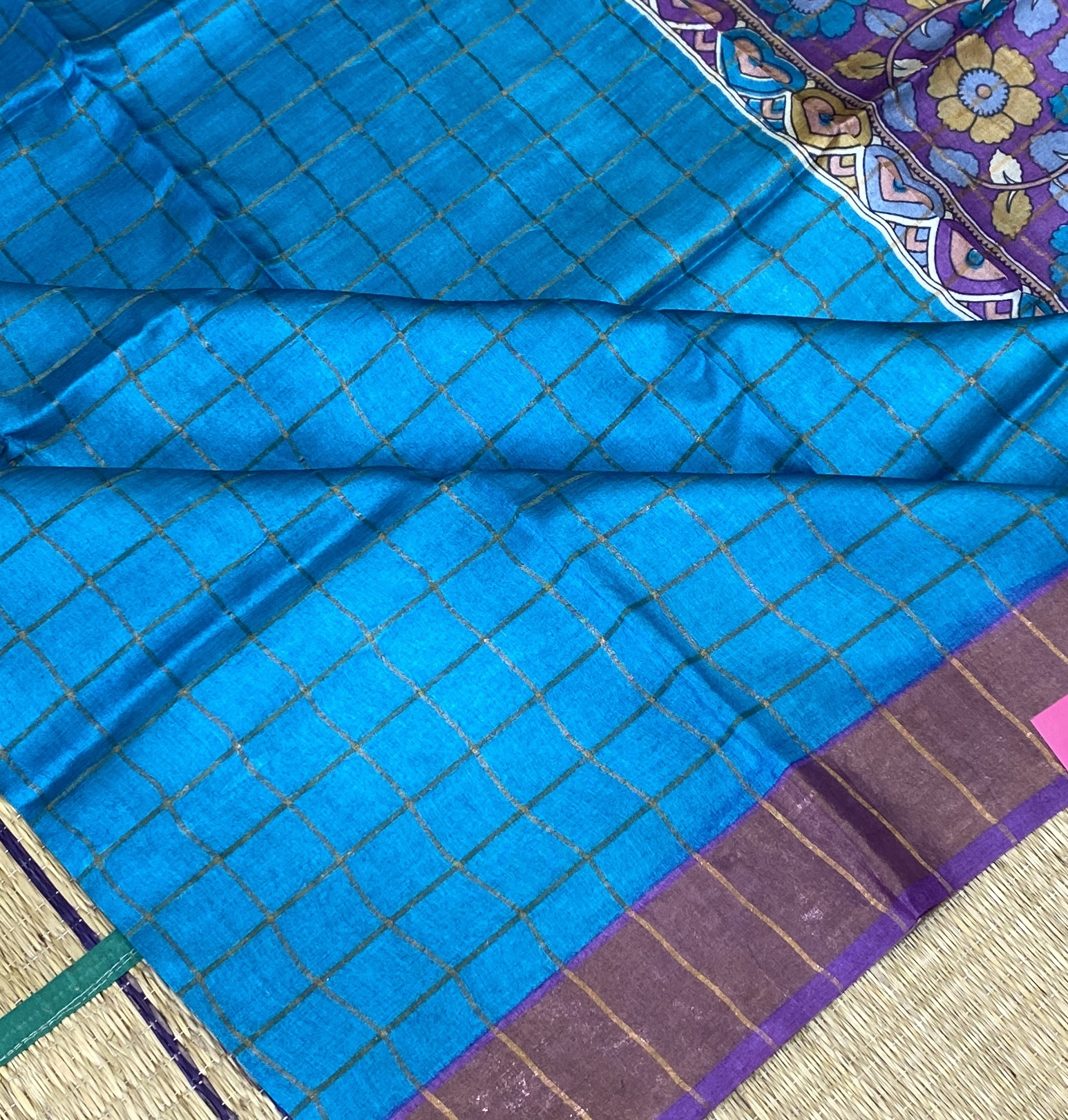 Brindha - Kattam Pure Tussar Silk Sarees Kalamkari Edition SWS2 Brindha - Kattam Pure Tussar Silk Sarees Kalamkari Edition SWS2