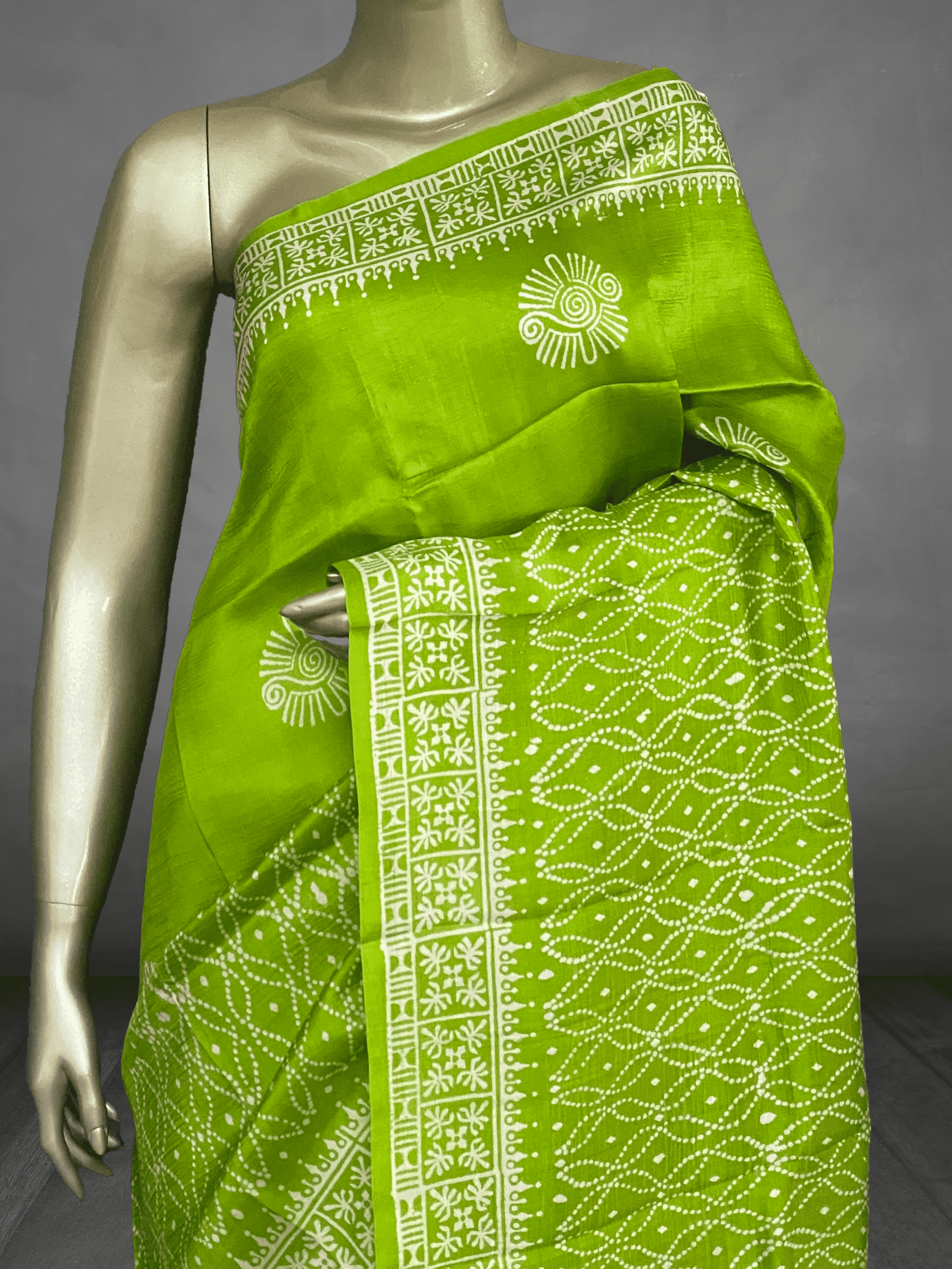 Anushka – Pure Tussar Saree (Block Print Design) 15233