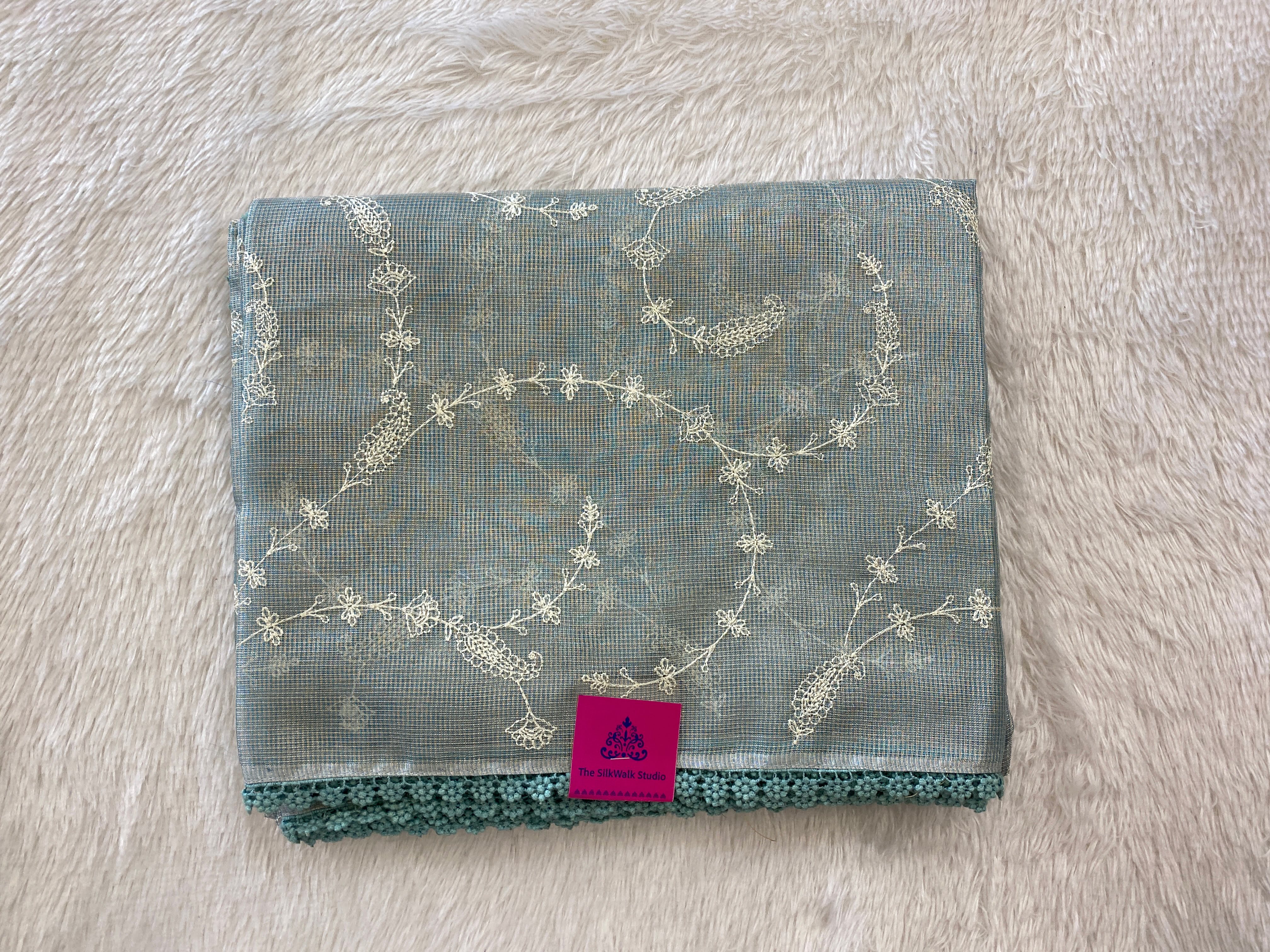 Keerthi - The Kota Tissue Saree in Lace Border SWS4
