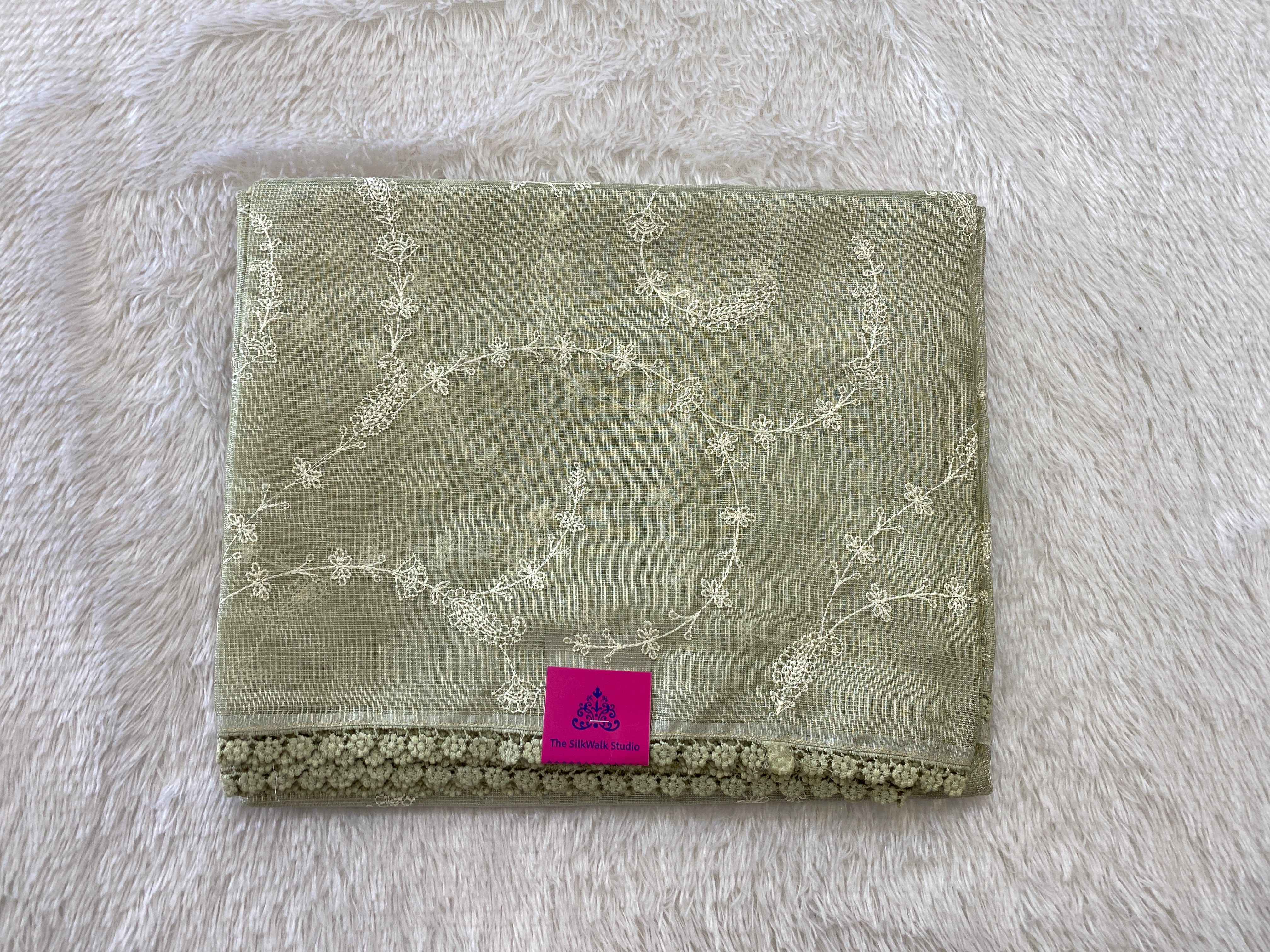 Keerthi - The Kota Tissue Saree in Lace Border SWS4