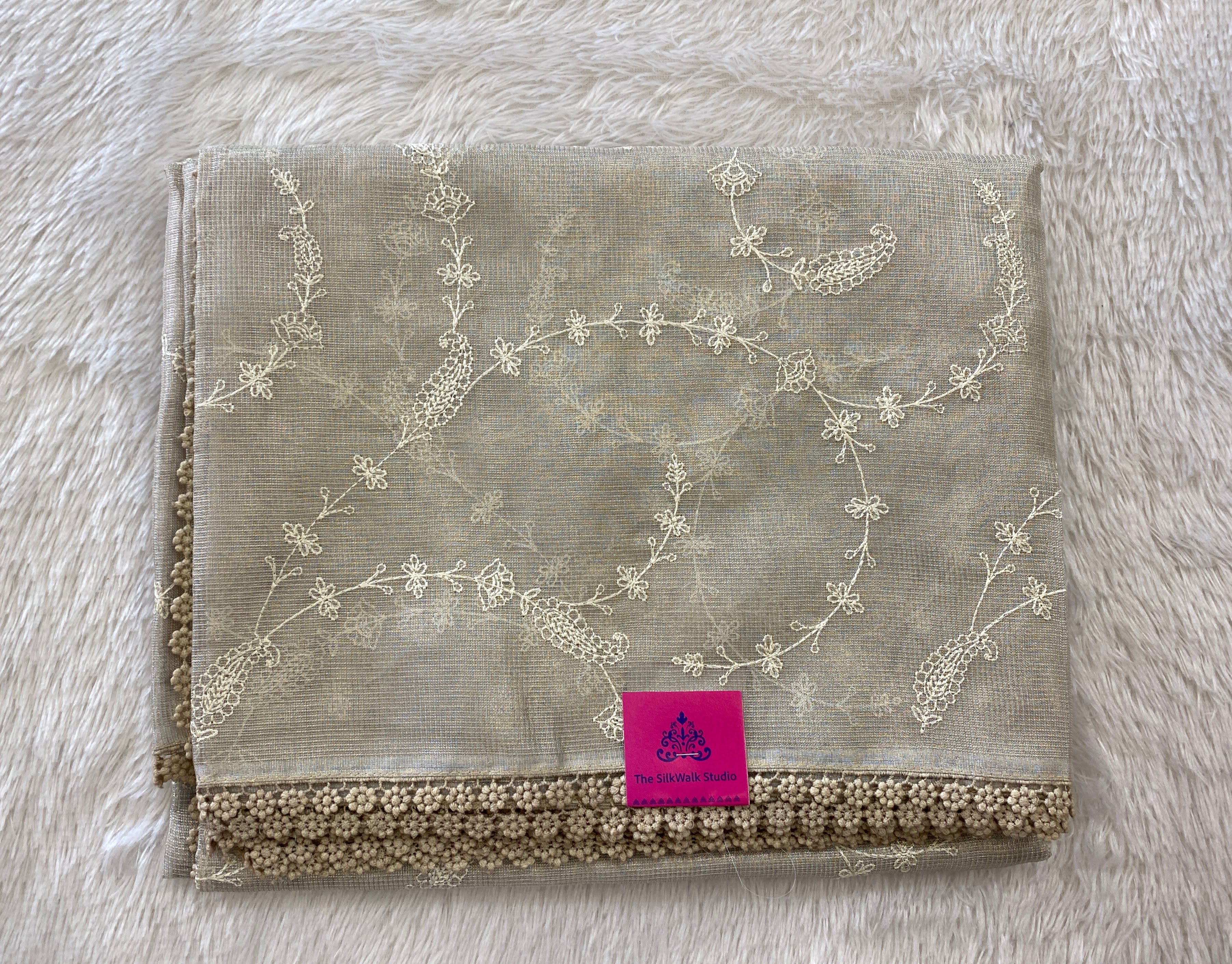 Keerthi - The Kota Tissue Saree in Lace Border SWS4