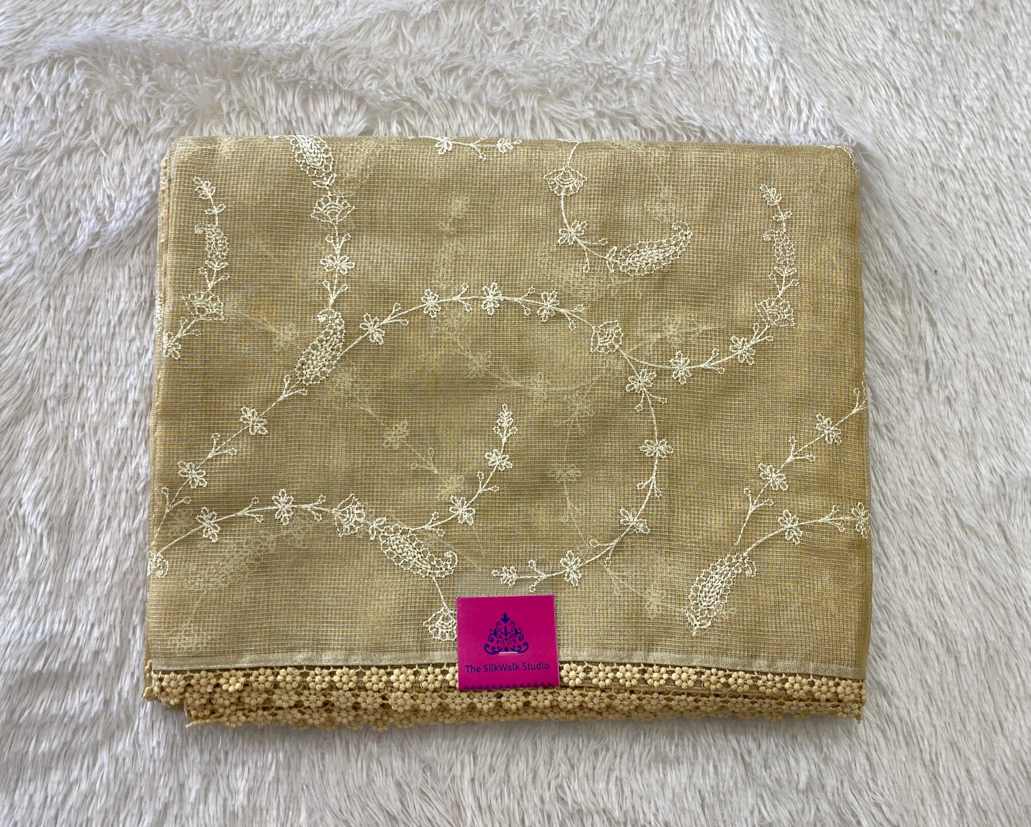 Keerthi - The Kota Tissue Saree in Lace Border SWS4