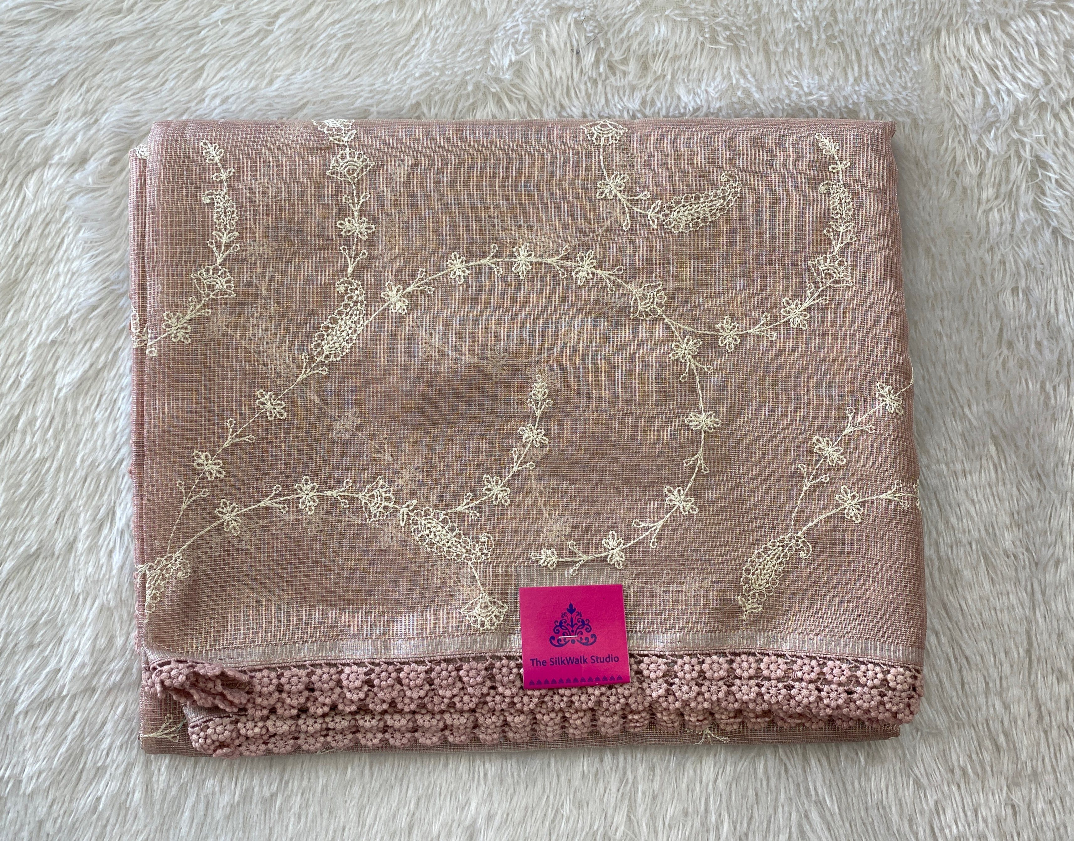 Keerthi - The Kota Tissue Saree in Lace Border SWS4