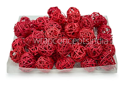 Red Wicker Balls - Big/Small Red Wicker Balls - Big/Small