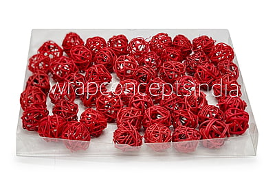 Red Wicker Balls - Big/Small Red Wicker Balls - Big/Small