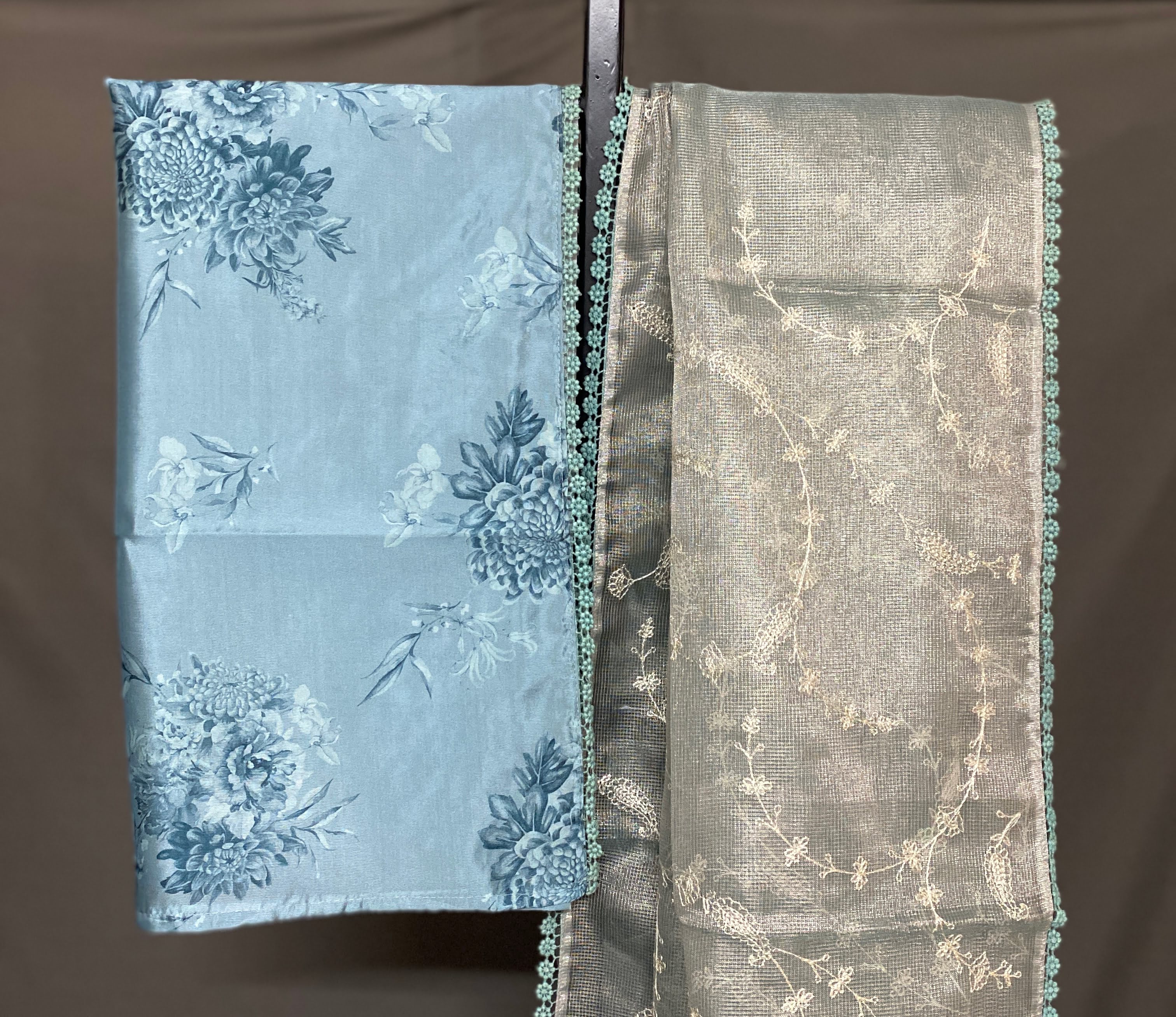 Rachel - The Crush Tissue Saree in Applique Border SWS4