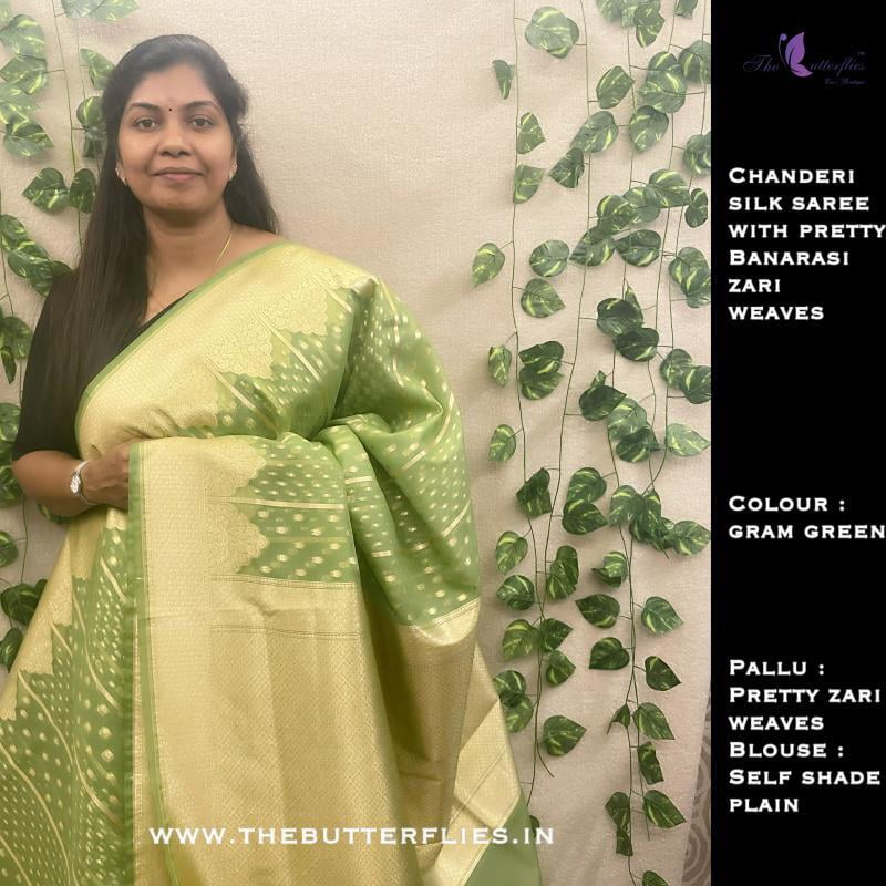 CHANDERI SILK SAREE USTSCDS21633
