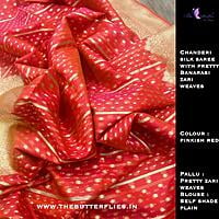 CHANDERI SILK SAREE USTSCDS21636