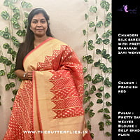 CHANDERI SILK SAREE USTSCDS21637