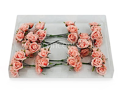 Flower On Stick-W-6002-Peach Flower On Stick-W-6002-Peach