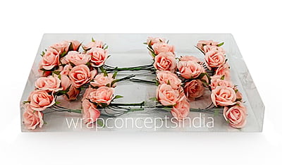 Flower On Stick-W-6002-Peach Flower On Stick-W-6002-Peach
