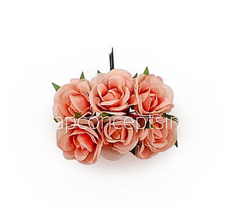 Flower On Stick-W-6002-Peach Flower On Stick-W-6002-Peach