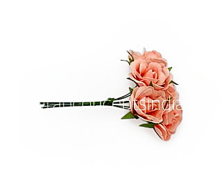 Flower On Stick-W-6002-Peach Flower On Stick-W-6002-Peach