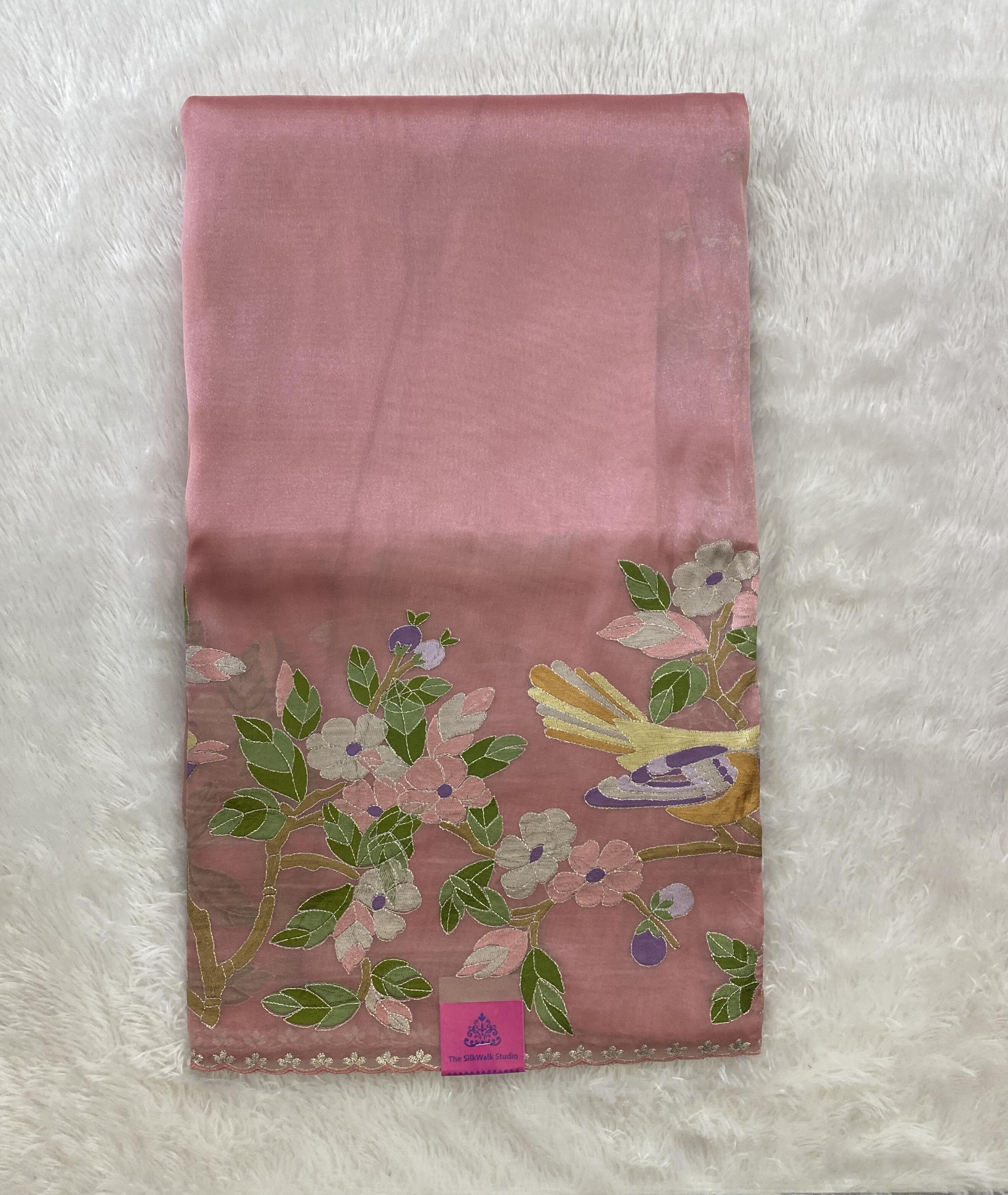 Daisy - Super Net Organza Saree in Thread Embroidery SWS14