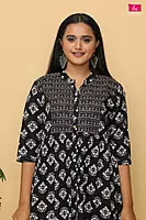 Rayan embroidery cord set  navy blue-1