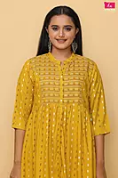 Rayan embroidery cord set  yellow (Pack of all sizes)