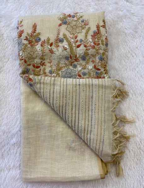 Amaya - The Linen Thread Embroidery Saree SWS35 Amaya - The Linen Thread Embroidery Saree SWS35