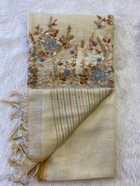 Amaya - The Linen Thread Embroidery Saree SWS35 Amaya - The Linen Thread Embroidery Saree SWS35