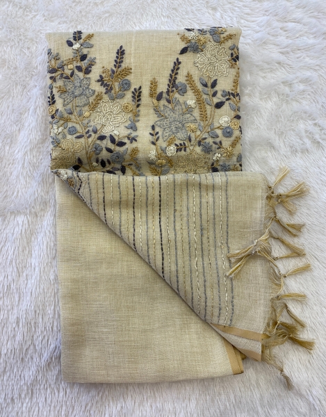 Amaya - The Linen Thread Embroidery Saree SWS35 Amaya - The Linen Thread Embroidery Saree SWS35