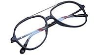 Unisex Large Aviator Spectacle Frame. Matte Black Color Frame