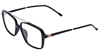 Unisex Rectangular Spectacle Frame. Black &Gold Color Frame.