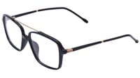 Unisex Rectangular Spectacle Frame. Black &Gold Color Frame. Unisex Rectangular Spectacle Frame. Black &Gold Color Frame.