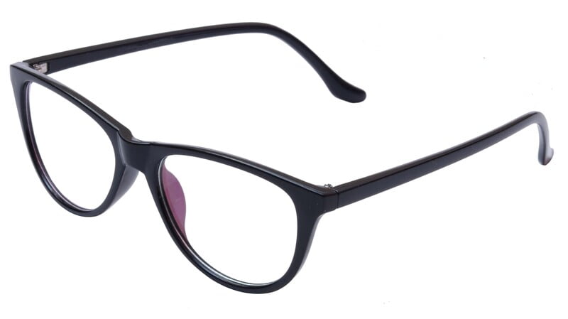 Female Cat Eye Spectacle Frame. Glossy Black Color Frame. Size-LARGE. Female Cat Eye Spectacle Frame. Glossy Black Color Frame. Size-LARGE.
