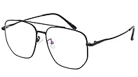 Unisex Large Pentagon Spectacles Frames. Black Color Metal Frame