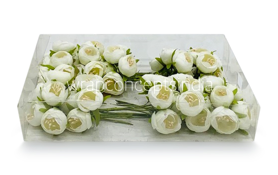Peonies on stick-Ivory Peonies on stick-Ivory