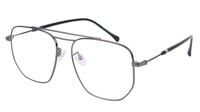 Unisex Large Pentagon Spectacle Frame. Grey Color Frame Unisex Large Pentagon Spectacle Frame. Grey Color Frame