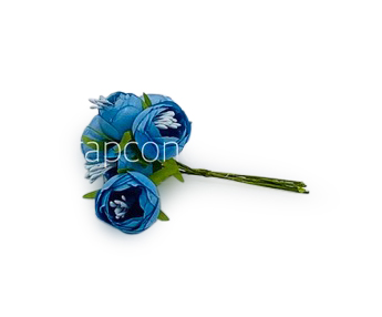 Peonies on stick-Sky Blue
