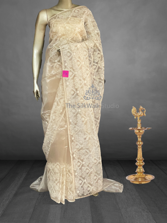 Nila– The Tissue saree in Thread Embroidery SWS44 Nila– The Tissue saree in Thread Embroidery SWS44