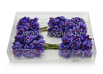 Carnation on Stick with Pollen – Dark Purple