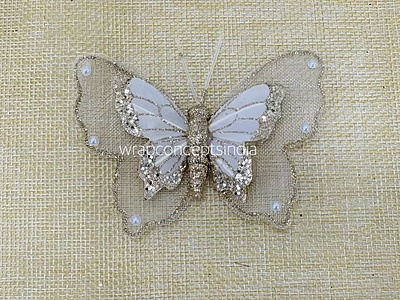 Glitter Butterfly - White/Pink/Purple/Champagne Glitter Butterfly - White/Pink/Purple/Champagne