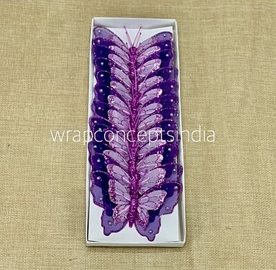 Glitter Butterfly - White/Pink/Purple/Champagne Glitter Butterfly - White/Pink/Purple/Champagne