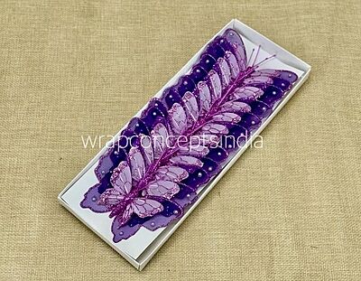 Glitter Butterfly - White/Pink/Purple/Champagne Glitter Butterfly - White/Pink/Purple/Champagne