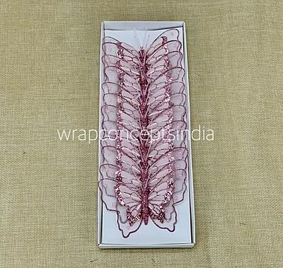 Glitter Butterfly - White/Pink/Purple/Champagne Glitter Butterfly - White/Pink/Purple/Champagne