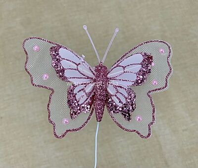Glitter Butterfly - White/Pink/Purple/Champagne Glitter Butterfly - White/Pink/Purple/Champagne