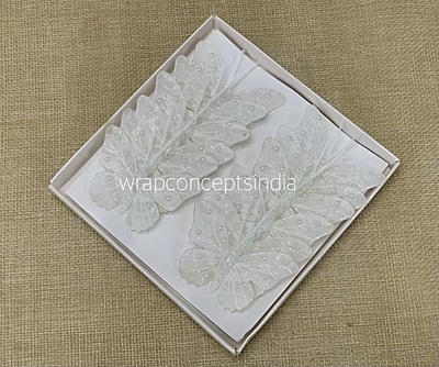 Glitter Butterfly - White/Pink/Emerald/Gold/Silver