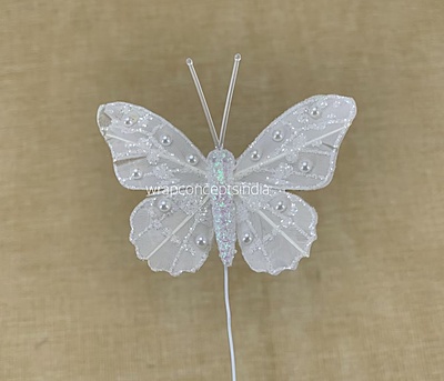 Glitter Butterfly - White/Pink/Emerald/Gold/Silver
