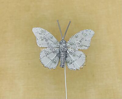 Glitter Butterfly - White/Pink/Emerald/Gold/Silver