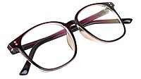 Unisex Oversized Square Spectacle Frame. Brown Color Frame.
