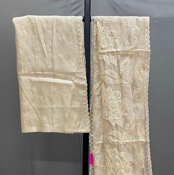 Hira - The Applique Work Organza Saree SWS46 Hira - The Applique Work Organza Saree SWS46