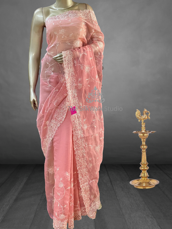 Daisy - The Organza Saree in Thread Work SWS42 Daisy - The Organza Saree in Thread Work SWS42